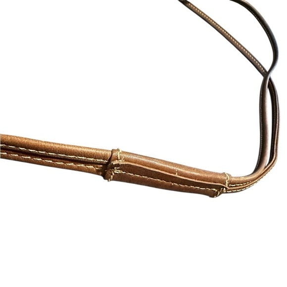 Vintage Liz Claiborne Leather Woven Bucket Bag Satchel Shoulder Y2k Cinch - Picture 9 of 13